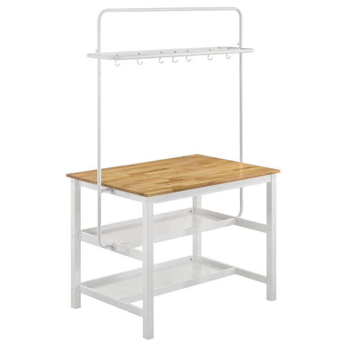Edgeworth 3-piece Kitchen Island Counter Table Set White - Orbit Furniture (Richmond,BC)