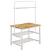 Edgeworth 3-piece Kitchen Island Counter Table Set White - Orbit Furniture (Richmond,BC)