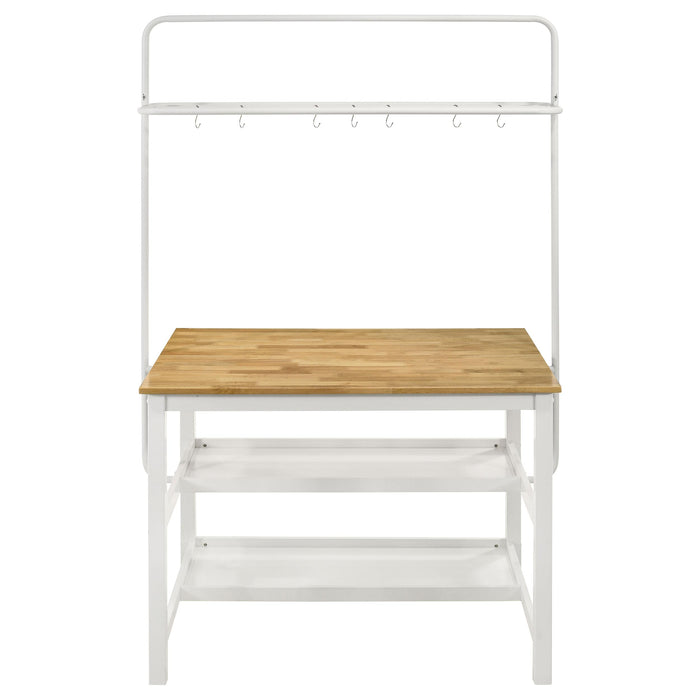 Edgeworth 3-piece Kitchen Island Counter Table Set White - Orbit Furniture (Richmond,BC)