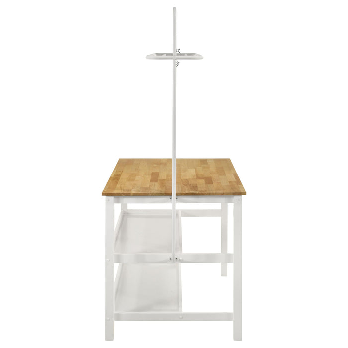 Edgeworth 3-piece Kitchen Island Counter Table Set White - Orbit Furniture (Richmond,BC)