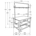 Edgeworth 3-piece Kitchen Island Counter Table Set White - Orbit Furniture (Richmond,BC)