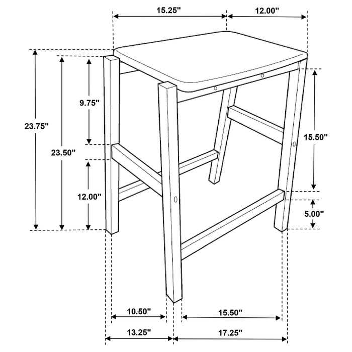 Edgeworth 3-piece Kitchen Island Counter Table Set White - Orbit Furniture (Richmond,BC)