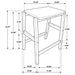 Edgeworth 3-piece Kitchen Island Counter Table Set White - Orbit Furniture (Richmond,BC)