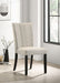 Malia Upholstered Solid Back Dining Side Chair Beige and Black (Set of 2) - Orbit Furniture (Richmond,BC)