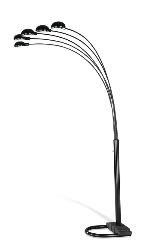 Kayd 5-light Floor Lamp Satin Black - Orbit Furniture (Richmond,BC)