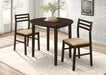 Bucknell 3-piece Dining Set with Drop Leaf Cappuccino and Tan - Orbit Furniture (Richmond,BC)