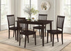 Gomez 5-piece Rectangular Dining Table Set Cappuccino - Orbit Furniture (Richmond,BC)