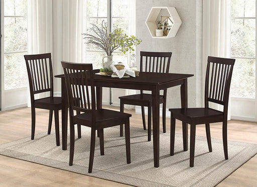 Gomez 5-piece Rectangular Dining Table Set Cappuccino - Orbit Furniture (Richmond,BC)
