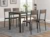 Lana 5-piece Rectangular Dining Table Set Dark Brown and Matte Black - Orbit Furniture (Richmond,BC)