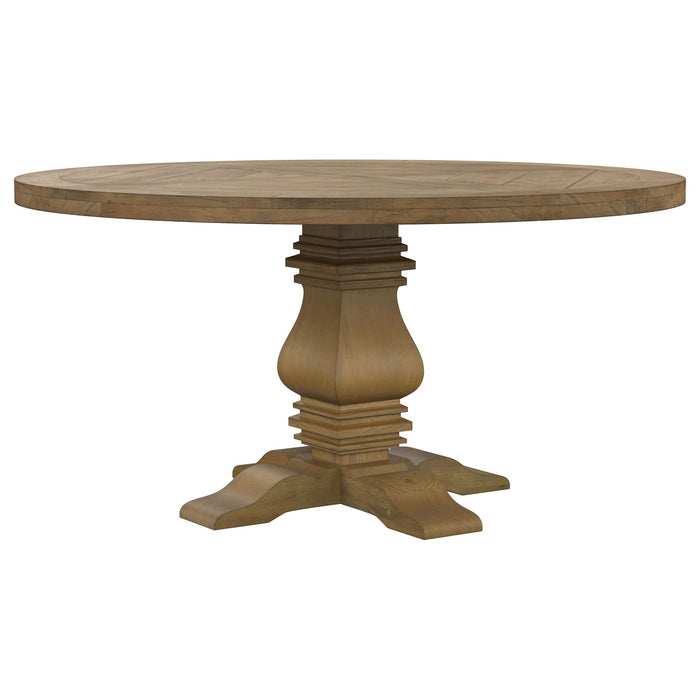 Florence 5-piece Round Dining Table Set Rustic Honey - Orbit Furniture (Richmond,BC)