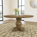 Florence Round Pedestal Dining Table Rustic Smoke - Orbit Furniture (Richmond,BC)