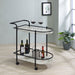 Desiree 2-tier Bar Cart with Casters Black - Orbit Furniture (Richmond,BC)