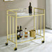 Cara Rectangular Glass Bar Cart - Orbit Furniture (Richmond,BC)