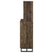 Mendoza 2-door Wine Cabinet Rustic Oak Herringbone and Gunmetal - Orbit Furniture (Richmond,BC)