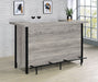 Bellemore Bar Unit with Footrest Grey Driftwood and Black - Orbit Furniture (Richmond,BC)