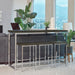 Cassidy 4-piece Rectangular Counter Height Set Dark Oak and Chrome - Orbit Furniture (Richmond,BC)