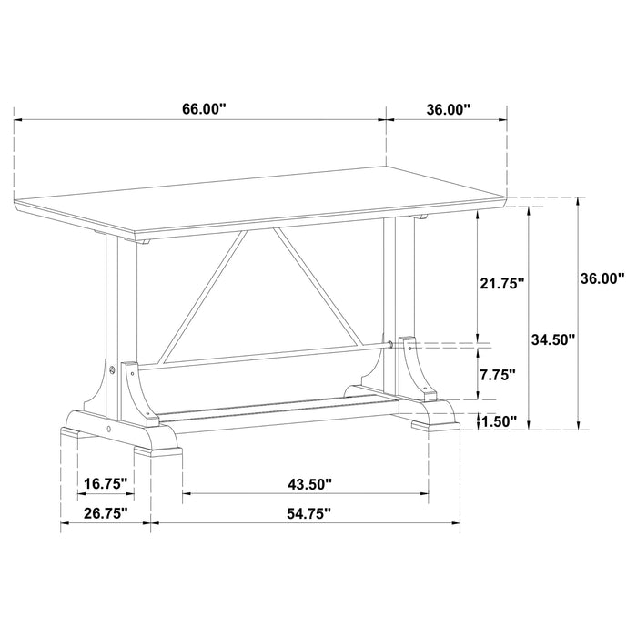 Aldrich 5 Pc Counter Height Dining Set - Orbit Furniture (Richmond,BC)