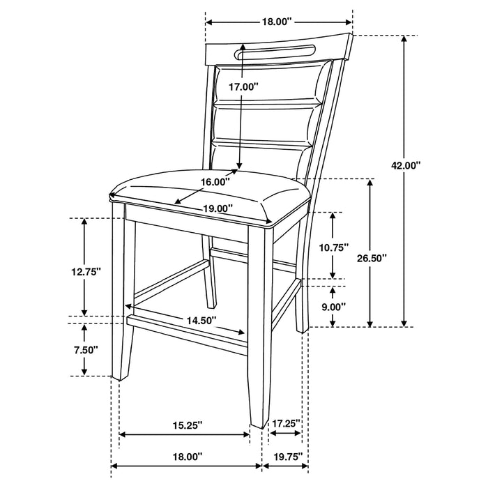 Aldrich 5 Pc Counter Height Dining Set - Orbit Furniture (Richmond,BC)