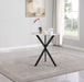 Kenzo Round Metal Top Bar Table Silver and Sandy Black - Orbit Furniture (Richmond,BC)