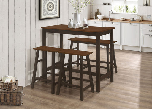 Connie 4-piece Counter Height Set Chestnut and Dark Brown - Orbit Furniture (Richmond,BC)