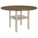 Sarasota Counter Height Table with Shelf Storage Nutmeg and Rustic Cream - Orbit Furniture (Richmond,BC)