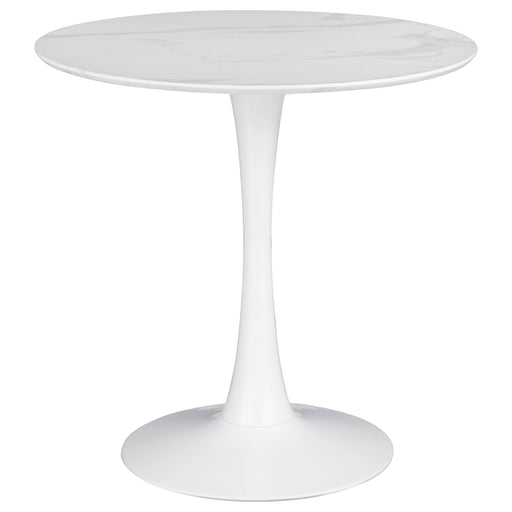 Arkell 30-inch Round Pedestal Dining Table White - Orbit Furniture (Richmond,BC)