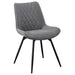 Diggs Upholstered Tufted Swivel Dining Chairs Grey and Gunmetal (Set of 2) - Orbit Furniture (Richmond,BC)