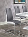 Brooklyn Upholstered Side Chairs with S-frame (Set of 4) Grey and White - Orbit Furniture (Richmond,BC)