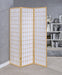 Carrie 3-panel Folding Screen Natural and White - Orbit Furniture (Richmond,BC)
