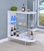 Adolfo 3-tier Bar Table Glossy White and Clear - Orbit Furniture (Richmond,BC)