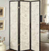 Felice 3-panel French Script Print Folding Screen Espresso - Orbit Furniture (Richmond,BC)