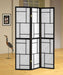 Damis 3-panel Folding Floor Screen Black and White - Orbit Furniture (Richmond,BC)