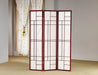 Katerina 3-panel Folding Floor Screen White and Cherry - Orbit Furniture (Richmond,BC)