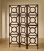 Vulcan 3-panel Geometric Folding Screen Tan and Cappuccino - Orbit Furniture (Richmond,BC)