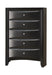 Briana Rectangular 5-drawer Chest Black - Orbit Furniture (Richmond,BC)