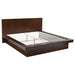 Jessica Eastern King & Queen Platform Bed with Rail Seating Cappuccino - Orbit Furniture (Richmond,BC)
