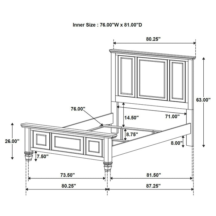 Sandy Beach 4 & 5 Piece Pc Bedroom Set Cal.King & E.King - Orbit Furniture (Richmond,BC)