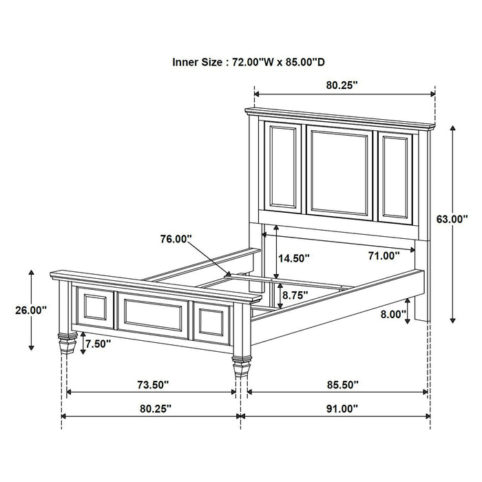 Sandy Beach 4 & 5 Piece Pc Bedroom Set Cal.King & E.King - Orbit Furniture (Richmond,BC)