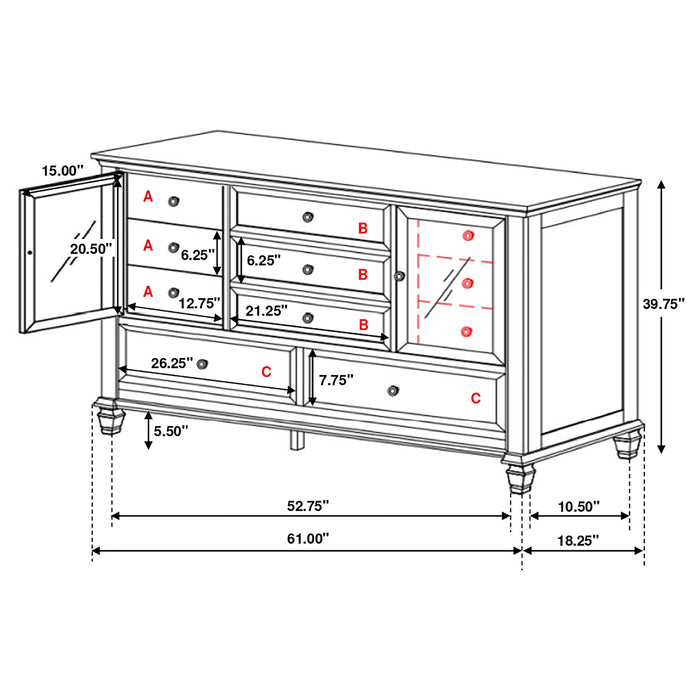 Sandy Beach 4 Pc Bedroom Set - Orbit Furniture (Richmond,BC)