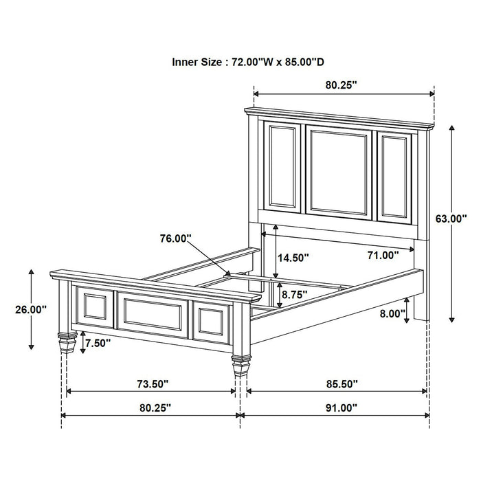 Sandy Beach 4 & 5 Piece Pc Bedroom Set Cal.King & E.King - Orbit Furniture (Richmond,BC)