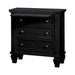 Sandy Beach 3-drawer Nightstand Black - Orbit Furniture (Richmond,BC)
