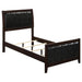 Carlton Full & Twin Upholstered Panel Bed Cappuccino and Black - Orbit Furniture (Richmond,BC)