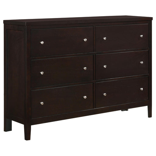 Carlton 6-drawer Rectangular Dresser Cappuccino - Orbit Furniture (Richmond,BC)