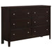 Carlton 6-drawer Rectangular Dresser Cappuccino - Orbit Furniture (Richmond,BC)