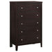 Carlton 5-drawer Rectangular Chest Cappuccino - Orbit Furniture (Richmond,BC)