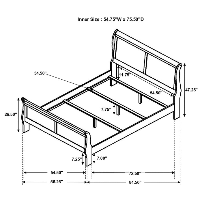 Louis Philippe Queen Beds - Orbit Furniture (Richmond,BC)