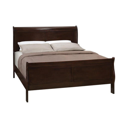Louis Philippe Eastern King & Queen Panel Sleigh Bed Cappuccino - Orbit Furniture (Richmond,BC)