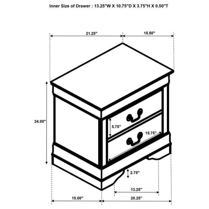 Louis Philippe 4 & 5 Piece Bedroom Set Full, Twin, King, & Queen - Orbit Furniture (Richmond,BC)