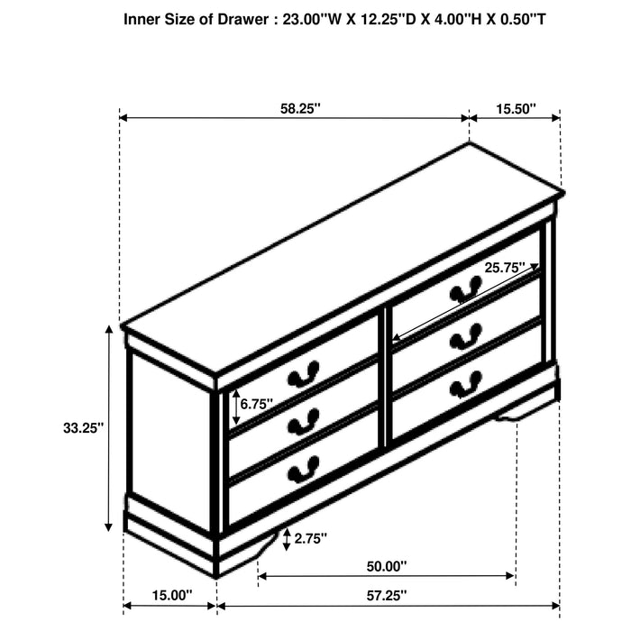 Louis Philippe 4 & 5 Piece Bedroom Set Full, Twin, King, & Queen - Orbit Furniture (Richmond,BC)