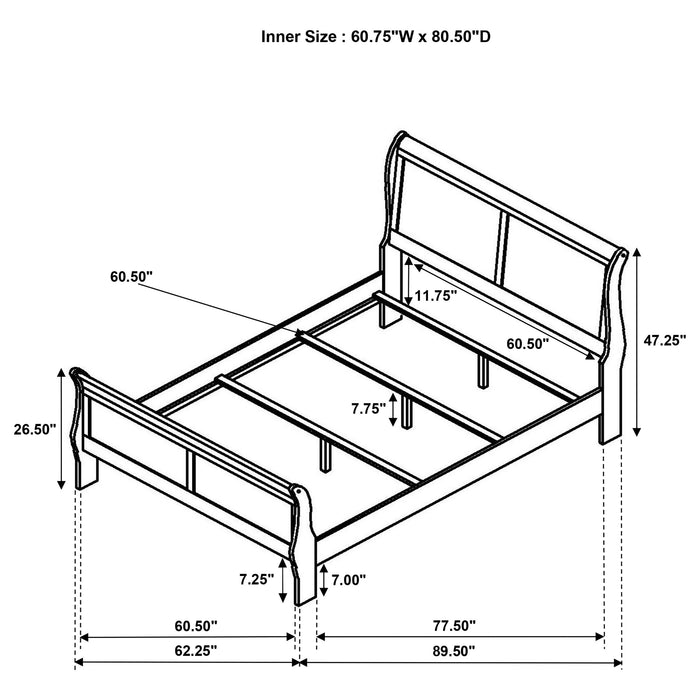 Louis Philippe 4 & 5 Piece Bedroom Set Full, Twin, King, & Queen - Orbit Furniture (Richmond,BC)